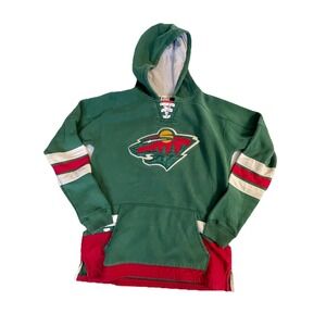 Vintage Y2K Minnesota Wild CCM Pacer Pullover‎ Hoodie Youth XL (18)